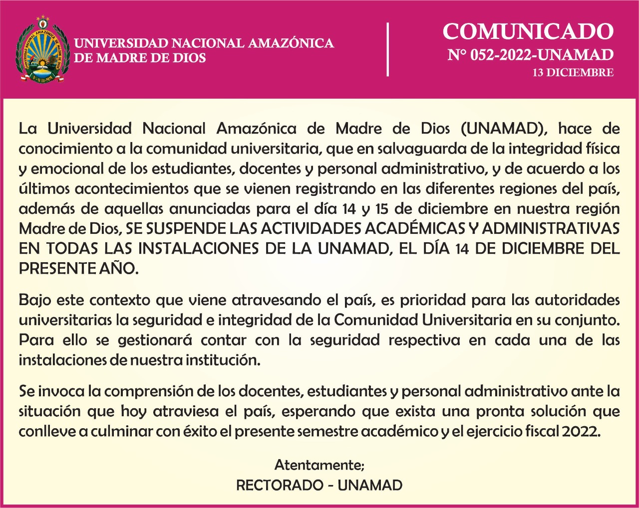 Comunicado